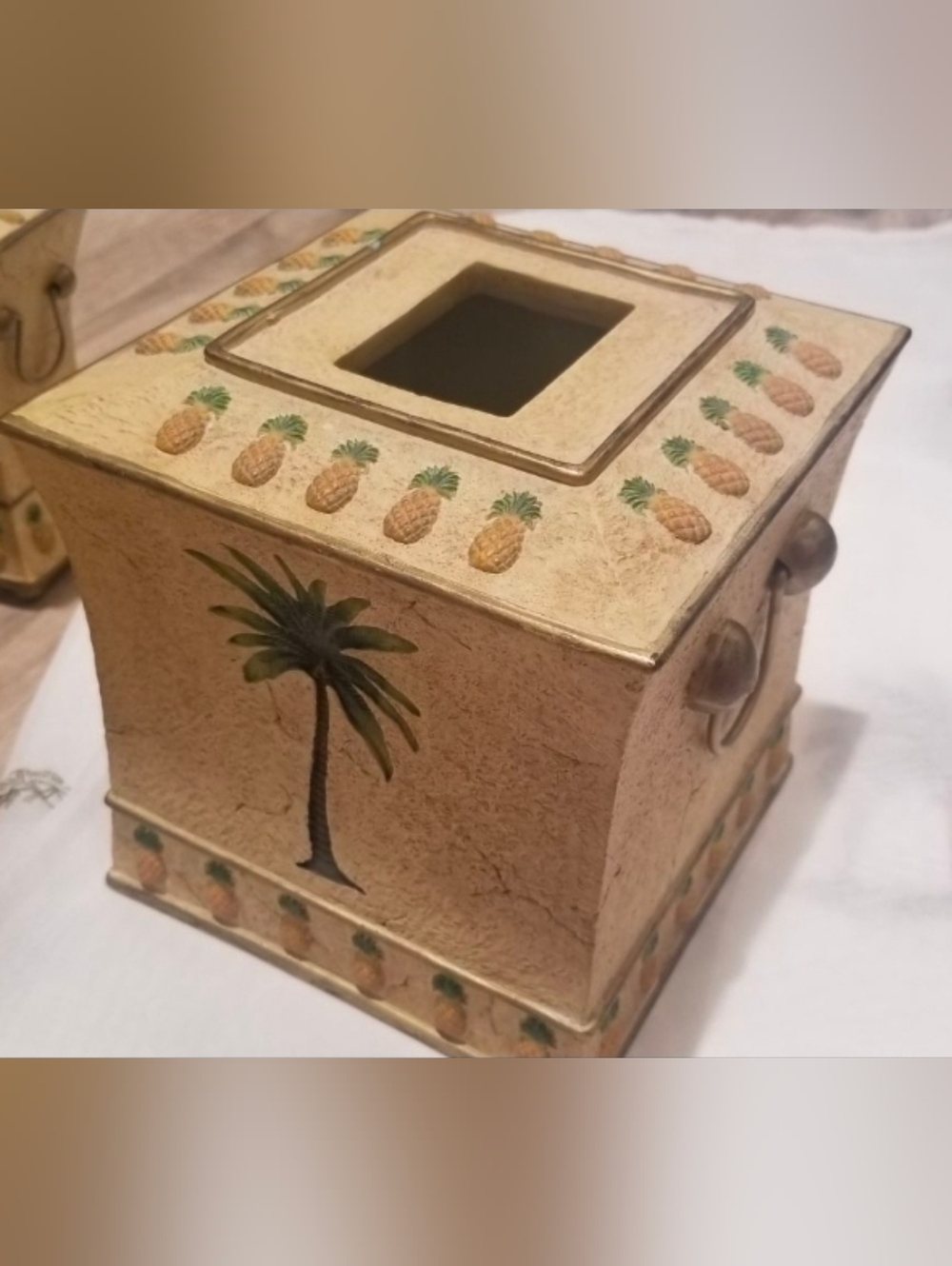 Tropical Palm Tree Bathroom Accessories 4 Piece Set - Picture 2 of 9